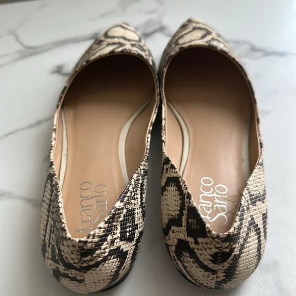 Pre owned/ Franco Sarto Snakeskin Patterned Women's Flats - Picture 7 of 15